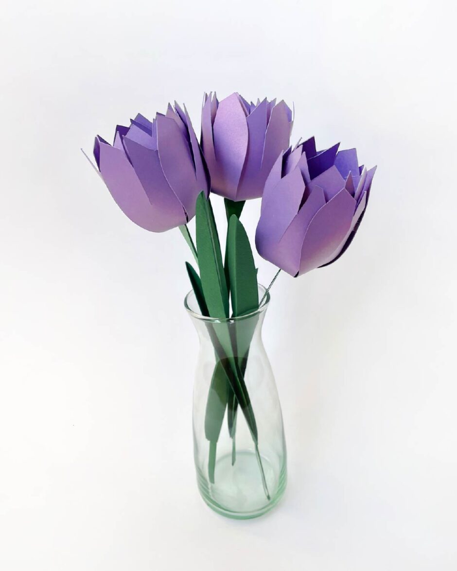 Tulipanes Morados Set x3